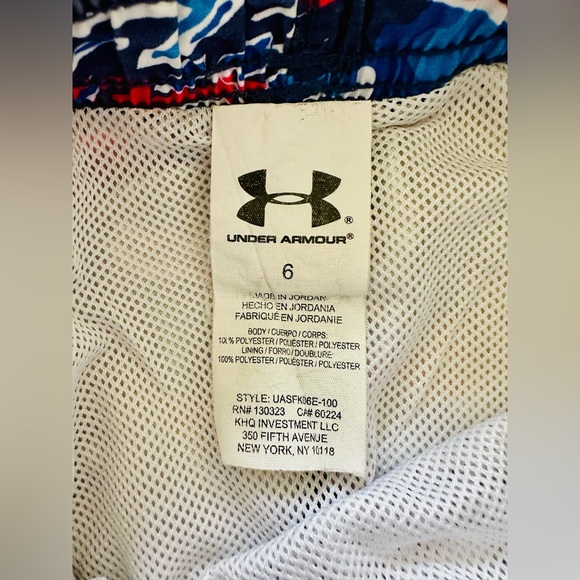 Under Armour & Hurley Blue Swim Trunks 2 pairs Size 6 - Picture 4 of 8